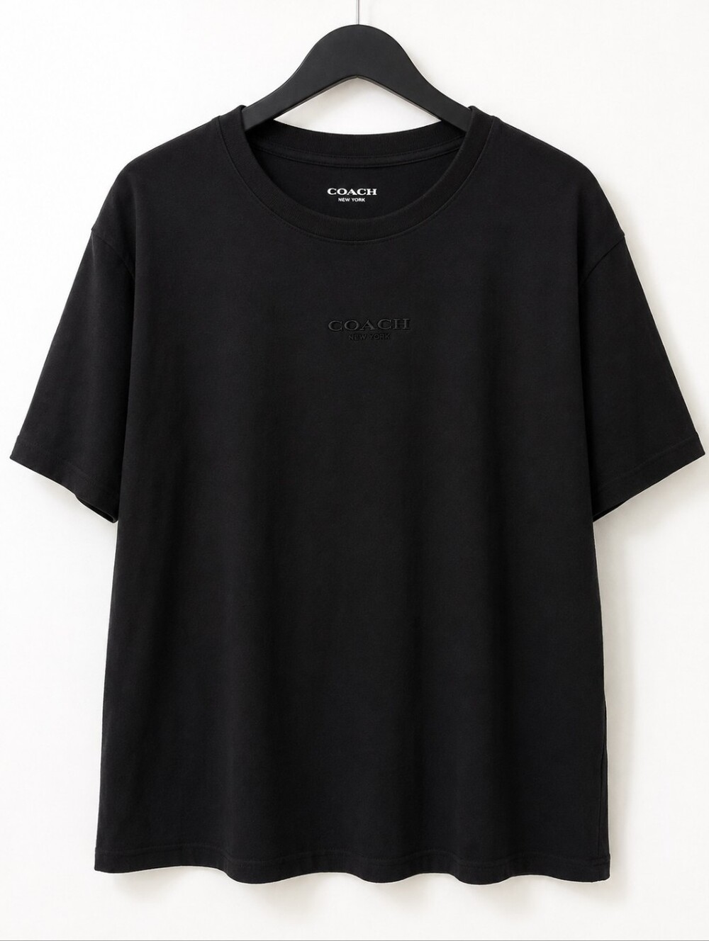 Coach Black Short-Sleeve Crewneck Logo Tee